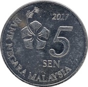 Malezja 5 sen 2017, KM#201