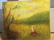 Obraz pastel olejny fairy pejzaż