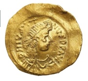 Bizancjum Tremissis Justyn ll 565-578 n.e. Konstantynopol Ładna Tanio 