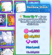 Rainbow Shock 1/200k Bubble Gum Simulator INFINITY