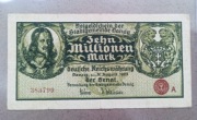 10 milionów marek Wolne Miasto Gdańsk 1923r. - odwrócony nominał - RZADKI