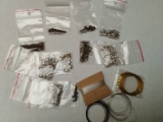 Zestaw do robienia biżuterii srebrne stare złoto żyłki