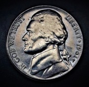 Jefferson Five Cents-1987--P--USA- DUŻE  PODWOJNIA