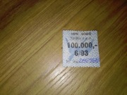 Bilet miesięczny 1993 MPK Łódź migawki migawka karta 100 000 niebieski