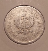 1 zł 1957 ładna moneta