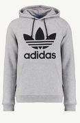 Bluza damska sportowa bawełniana z kapturem kangurka szara Adidas L