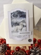 KARTKA ŚWIĄTECZNA handmade w kopercie - personalizowana, ręcznie robiona