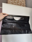 Torebka czarna brązowa Clarks lakierowana