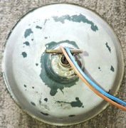 Stara przemysłowa lampa emaliowana 25 cm średnicy