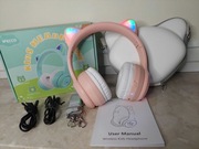 Słuchawki bluetooth aux etui podświetlenie iFecco dla dzieci RGB