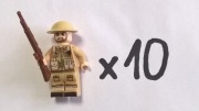 10 Figurek żołnierzy brytyjskich z broniami WW2 kompatybilne z Lego, Cobi
