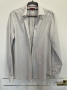 Koszula męska super slim biała w szary wzorek Vistula L 188-194