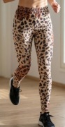 Legginsy damskie w panterkę Moraj L/XL wysoki stan pantera leopard