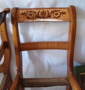 KOMPLET 6 KRZESEŁ BIEDERMEIER JESION LITY INTARSJE BRZOZA ORZECH 1816 r