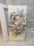 Kartka z Mikołajem, ręcznie robiona, hand made,kartka bożonarodzeniowa 