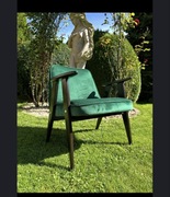 Fotel Chierowski 366 PRL Vintage retro zielony odnowiony antyk unikat