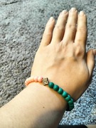 Bransoletka z kolorowych koralików 18 cm rękodzieło