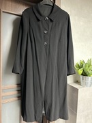 Elegancki długi czarny damski płaszczyk M