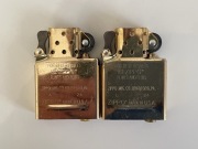 Nowe, nieużywane, oryginalne wkłady Zippo, kolor złoty, 2 sztuki