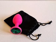 Różowy silikonowy korek analny r. S