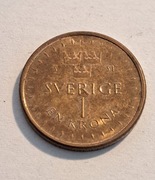 306. Moneta Szwecja 1 korona 2016 rok