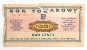Bon Towarowy 2 centy E0 0999442