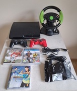 Konsola PlayStation PS3 pady kierownica kable gry
