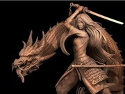 Figurka druk 3D żywica " Mulan vol.2 - F760 "- 120 mm