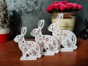 Zajączek Wielkanocny Ażurowy Zestaw 3 szt. Dekoracja Wielkanocna Boho