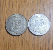 2 Monety srebrne 200zł xxx lat prl srebro