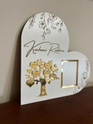 Podziękowanie dla Rodziców – Serce z Grawerem i Złotymi Elementami