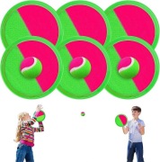 Gra na rzepy zręcznościowa CATCH BALL rzucaj łap 6 paletek 3 piłki torba