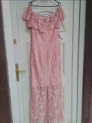  Sukienka koronkowa Hiszpanka- Pudrowy Róż