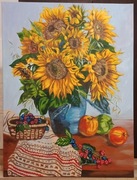 Kwiaty sloneczniki obraz olejny