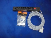 Przedłużacz listwa  7m UZIEMIENIE 5 GNIAZD gratis zaciski do anteny