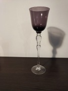 Świecznik kielich  fioletowy