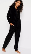Boohoo onesie welur oversize kombinezon piżama