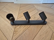 Lampa sufitowa czarna listwa 3 reflektory 40 cm