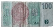 BANKNOT 100 koron czeskich WYCOFANY z obiegu w 2022 roku