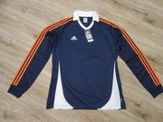 ADIDAS CLIMALITE męska bluzka granatowa z kołnierzykiem NOWA _ L