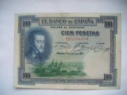 BANKNOT HISZPANIA 100 Pesetas 1925 r.seria D 7