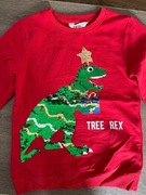 Bluza świąteczna H&M czerwona rozm. 134/140 8-10 Y