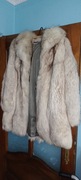 Futro prawdziwe,naturalne z całych srebrnych lisów 42 rozmiar 