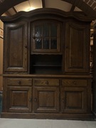 Kredens drewniany lity dąb retro antyk