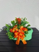 Stroik do koszyczka z zajączkiem,  Dekoracja koszyczka wielkanocnego 