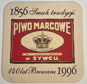 Zestaw podstawek jubileuszowych ŻYWIEC 1856-1996 | 140 lat Browaru