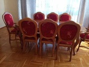 Stół i krzesła drewniane 