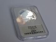 SOKÓŁ WĘDROWNY 20 zł / Srebro Ag925 / Grading PR70 / 2008 rok 