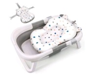 Składana wanienka dla niemowląt z  poduszką antypoślizgowa dla dzieci 