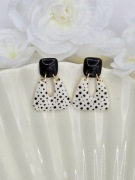 Kolczyki z gliny polimerowej i żywicy uv, kolczyki na sztyfcie, rękodzieło